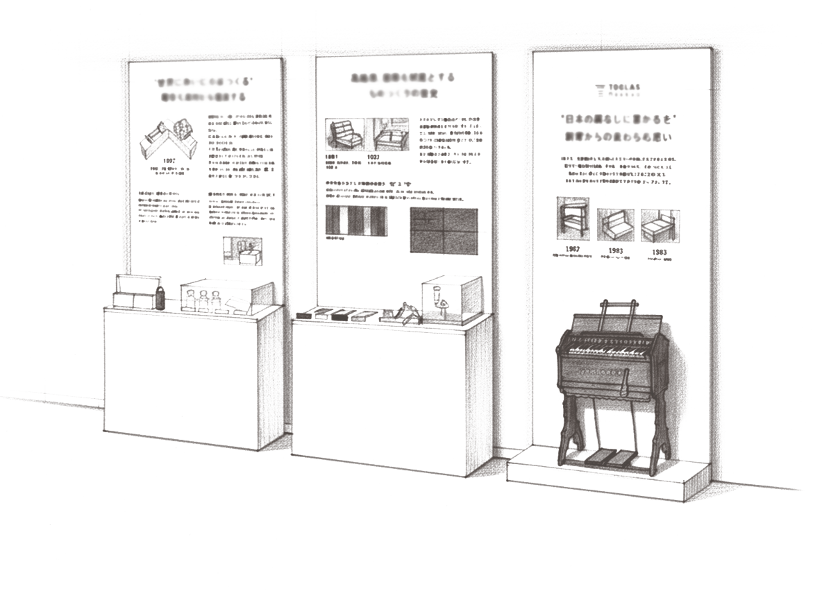 トクラスの歴史と、ものづくりのこだわりを紹介するTOCLAS Museum。品質とデザインの変遷を展示