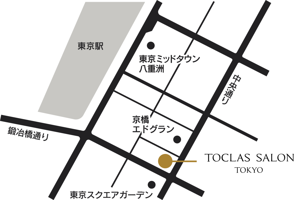 地図。東京メトロ京橋駅直結、第一生命京橋キノテラス4階