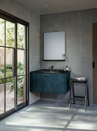 ラスティックスタイルの洗面空間：トクラスのコーディネート例