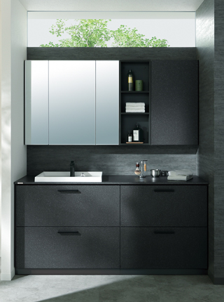 スタイリッシュスタイルの洗面空間：トクラスのコーディネート例